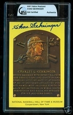 Charlie Gehringer HOF Auto Postcard (Detroit Tigers)